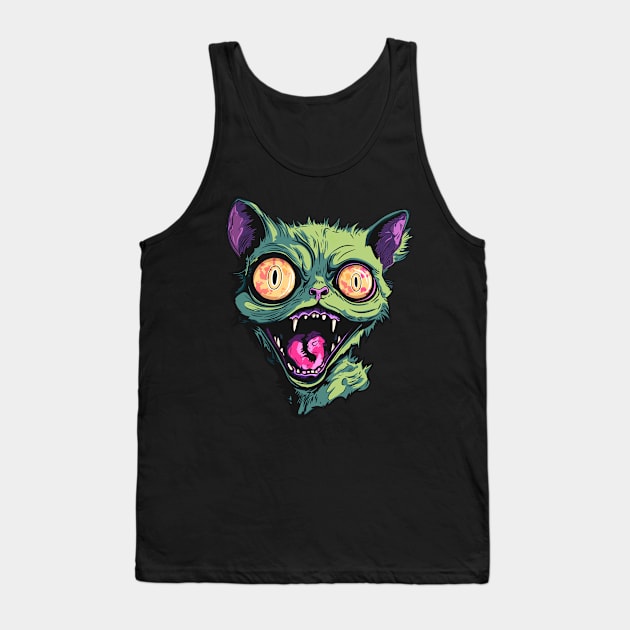 Zombie Cat Tank Top by ForAnyoneWhoCares